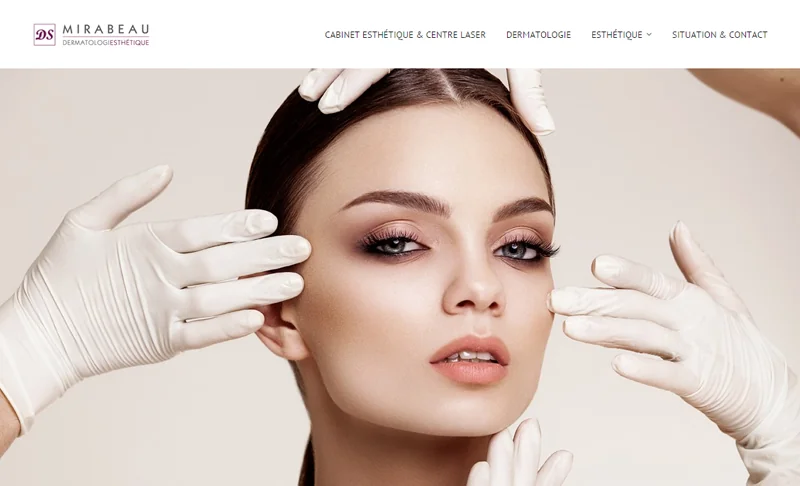 Capture du site Cabinet de dermatologie Mirabeau