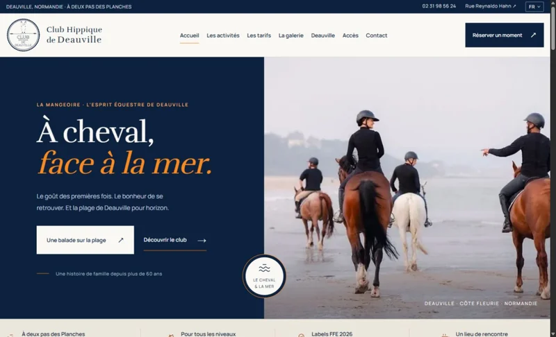 Capture du site La Mangeoire Deauville