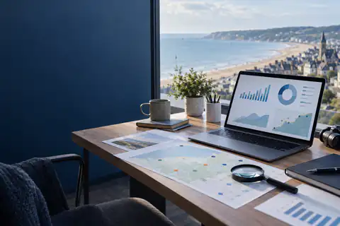 Tableau de données locales affiché sur un ordinateur